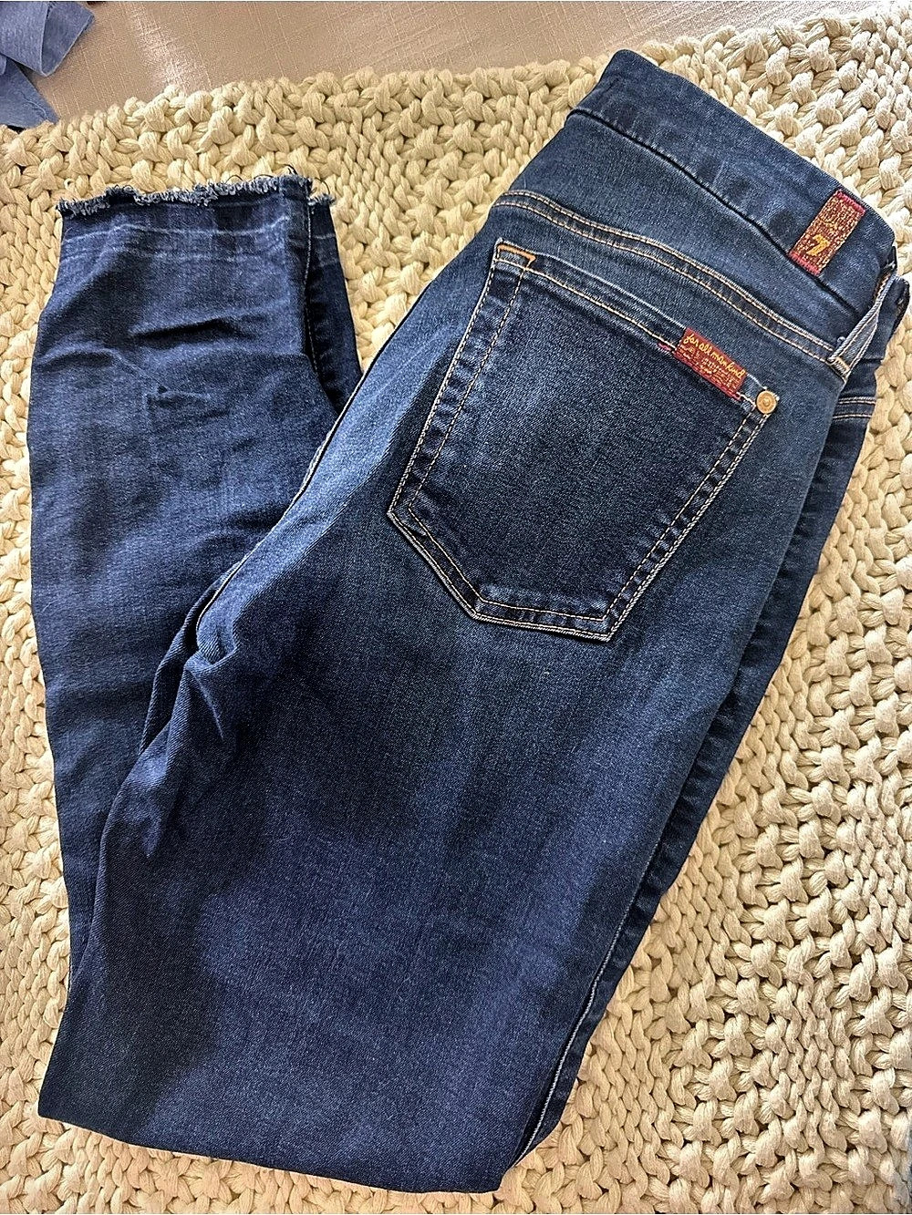 7 For All Mankind The Ankle Skinny Jeans Waist 27